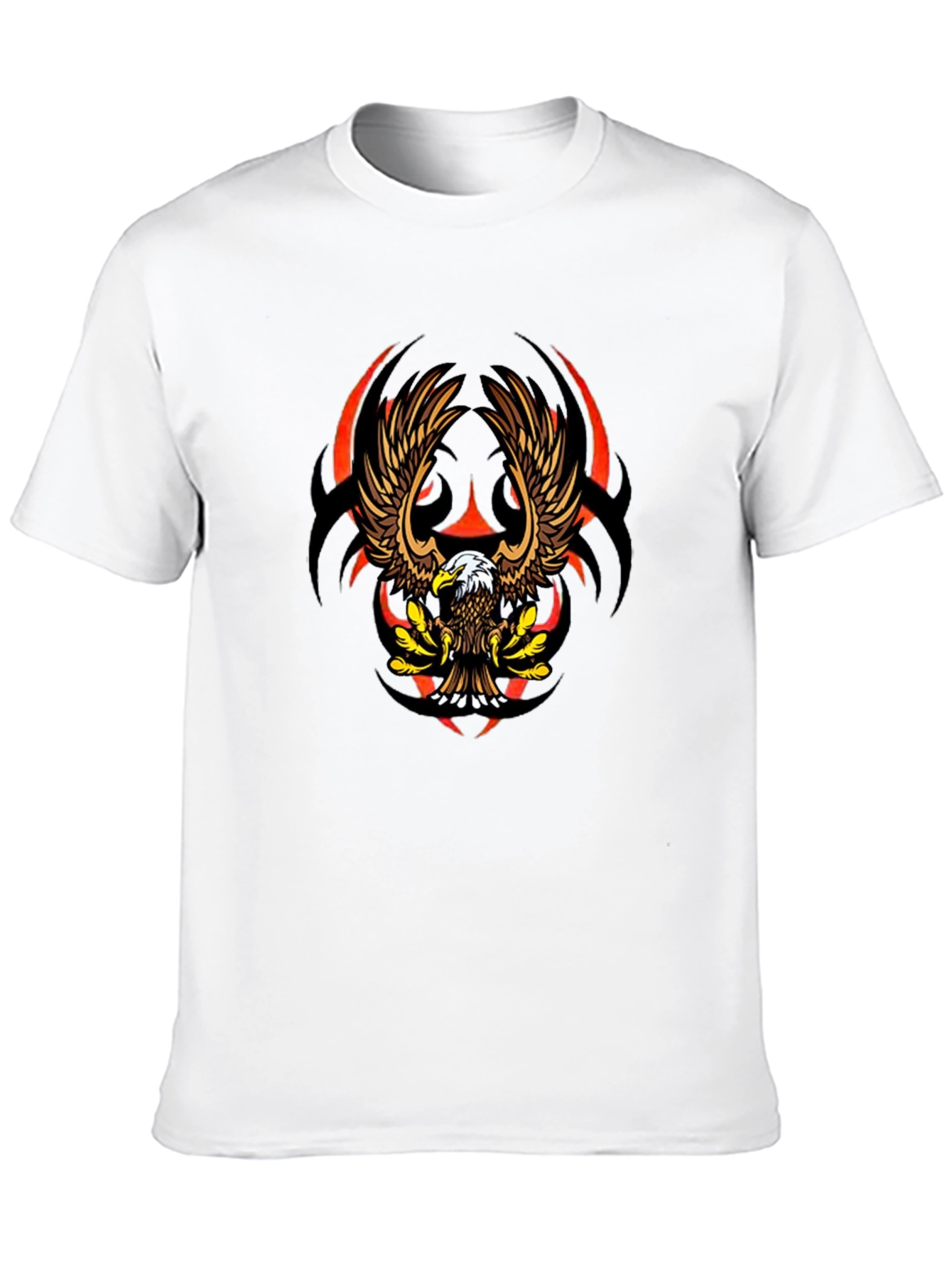 Eagle Graphic Black Tee - Bold Tribal Design