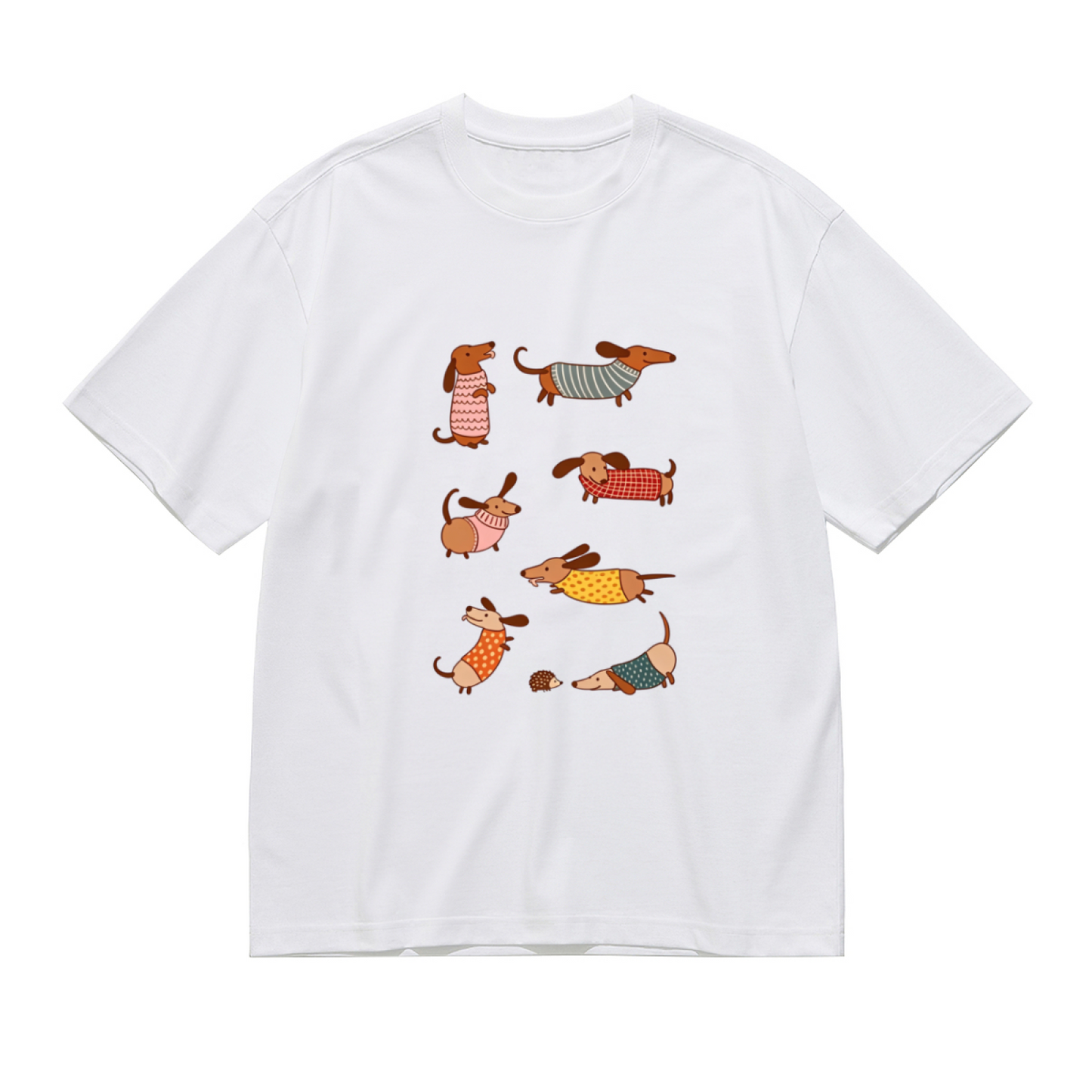Adorable Sweater Dachshund Puppies Graphic Top