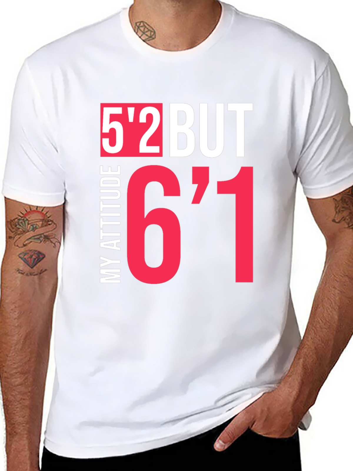 Humorous Height Attitude Graphic Tee