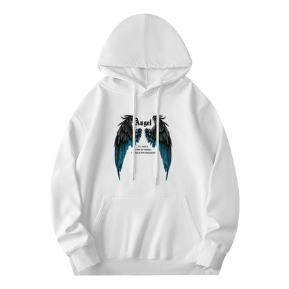 Angel Wings Dark?Blue Gradient Art Hoodie