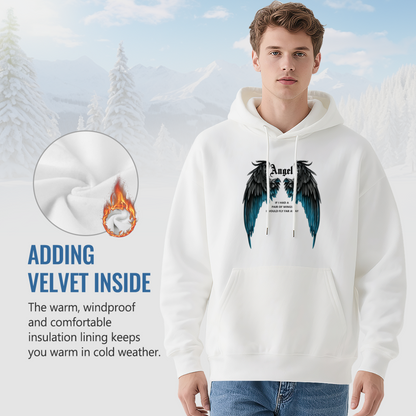 Angel Wings Dark?Blue Gradient Art Hoodie