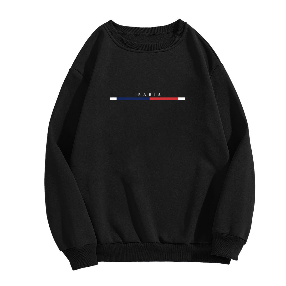 Paris Flag Stripe Minimal City Crewneck Sweatshirt
