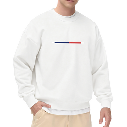 Paris Flag Stripe Minimal City Crewneck Sweatshirt