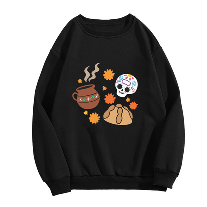Cool Skeleton Taking Selfie With Sunglasses Edgy Crewneck Sweatshirt