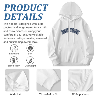 Retro NEW YORK Vintage City Letter Hoodie