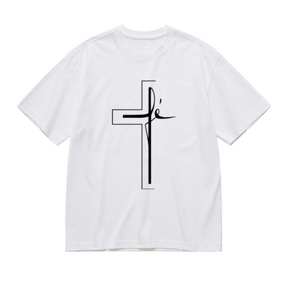 Minimalist Line Art Faith Cross Religious Inspirational Women¡¯s Tee