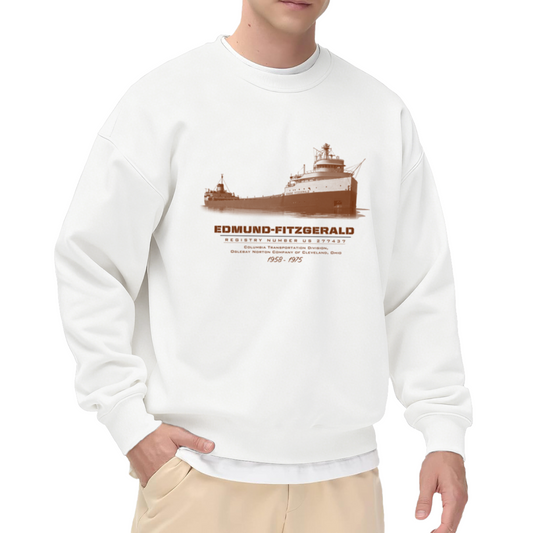 S.S. Edmund Fitzgerald Vintage Ship Memorial Crewneck Sweatshirt
