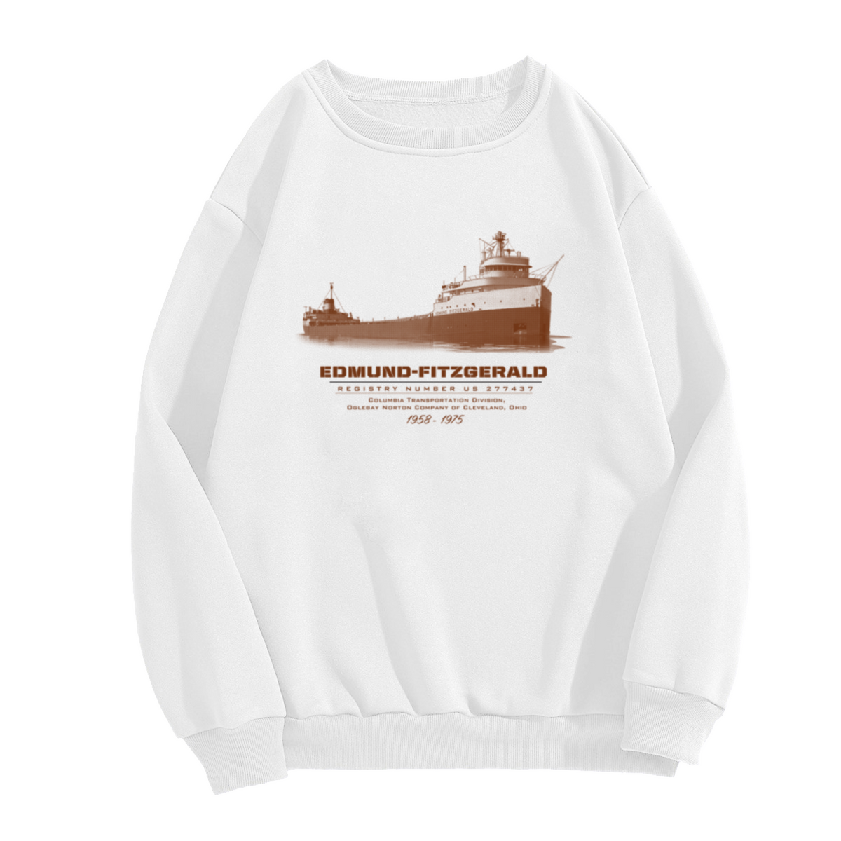 S.S. Edmund Fitzgerald Vintage Ship Memorial Crewneck Sweatshirt