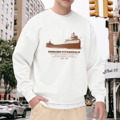 S.S. Edmund Fitzgerald Vintage Ship Memorial Crewneck Sweatshirt