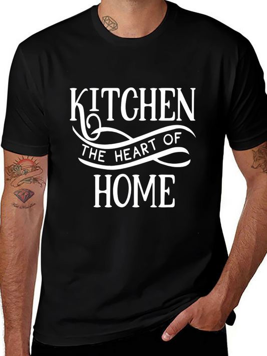 Kitchen Heart of Home Black Crewneck T-shirt