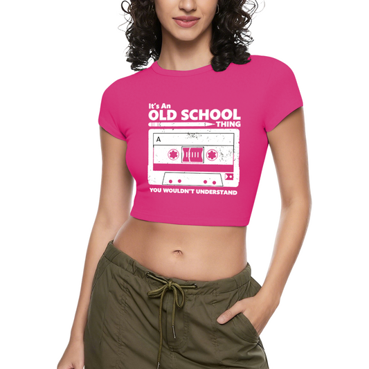 Thankful Blessed Faith Red Slogan Crop Top
