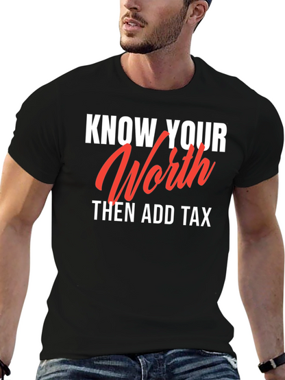 Know Your Worth Black Graphic Tee
