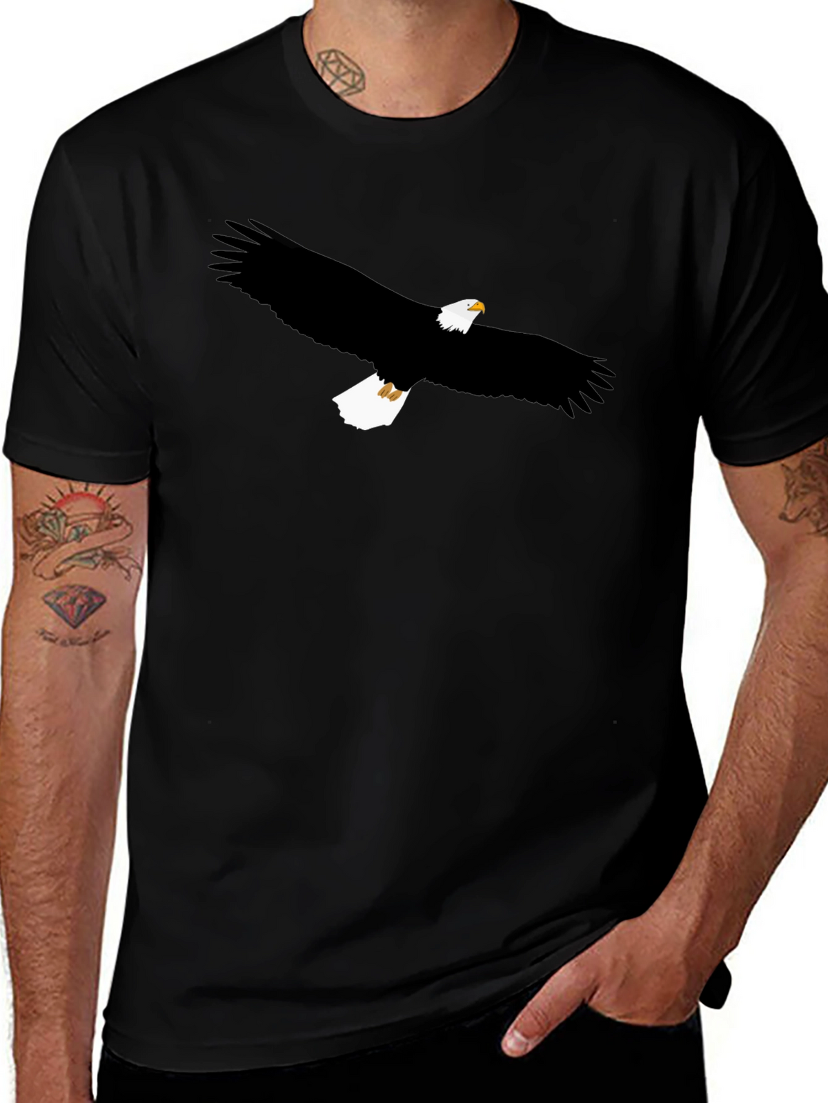 Black Eagle Graphic T-Shirt for Men