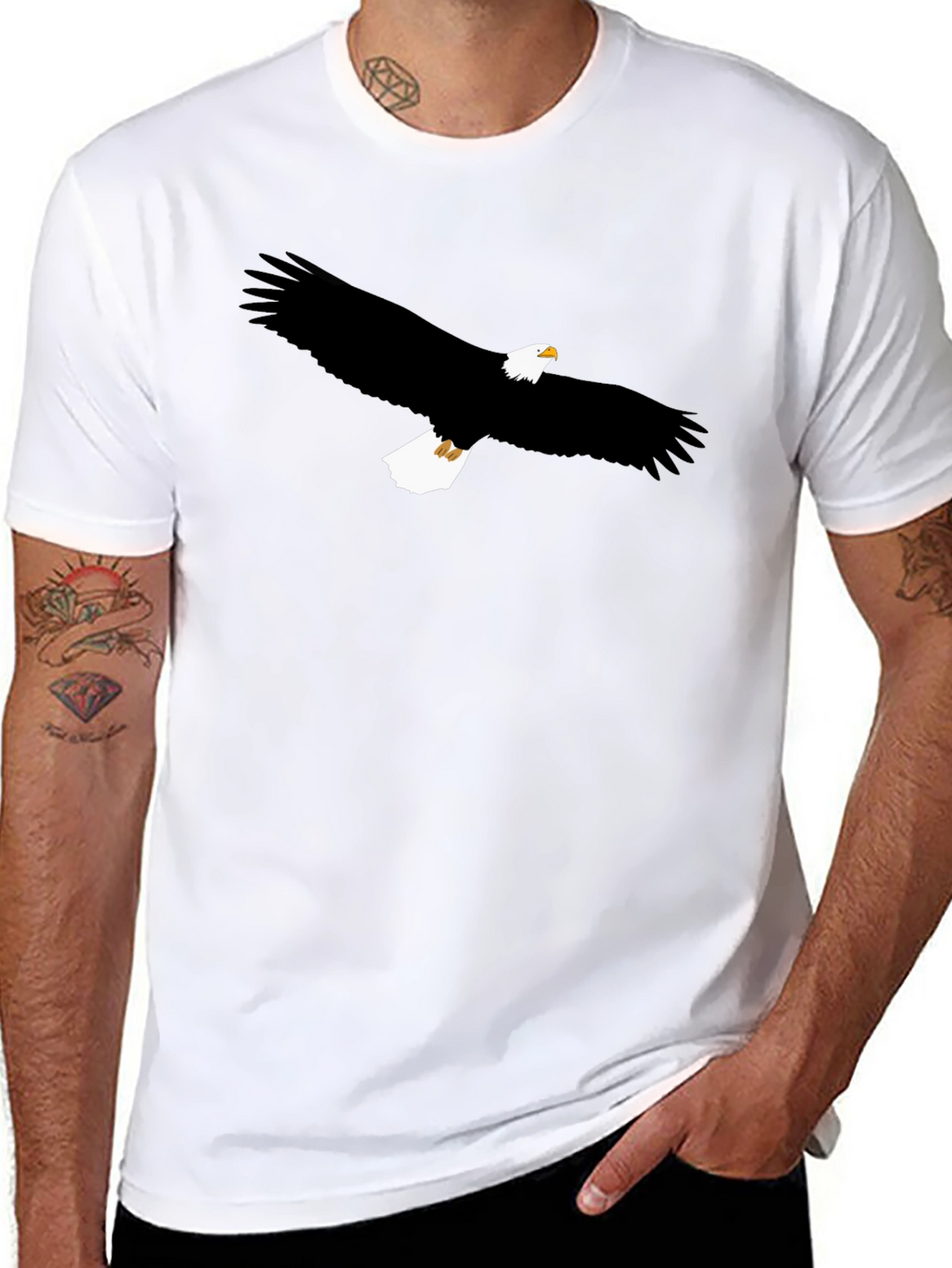 Black Eagle Graphic T-Shirt for Men