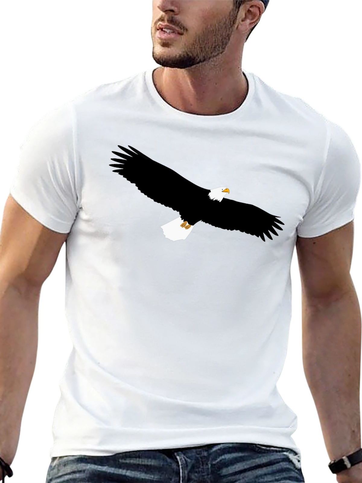 Black Eagle Graphic T-Shirt for Men