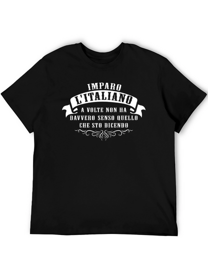 Funny Italian Language Black T-Shirt
