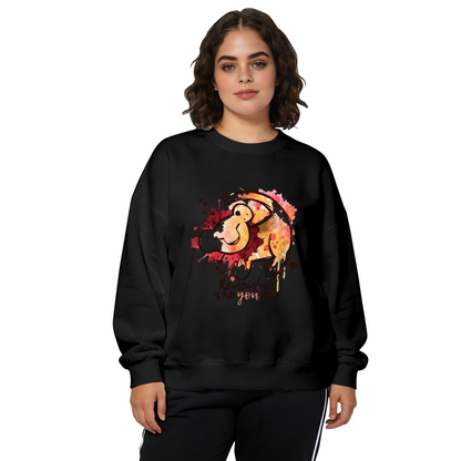 Cool Dachshund Dog In Colorful Outfit With Sunglasses Crewneck Sweatshirt