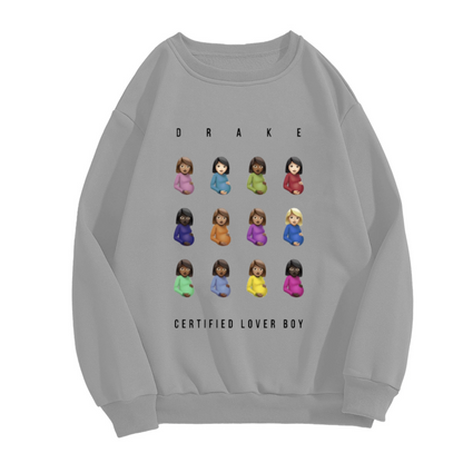 Certified Lover Boy Album Art Emoji Crew Neck Sweatshirt