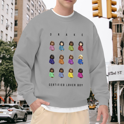 Certified Lover Boy Album Art Emoji Crew Neck Sweatshirt