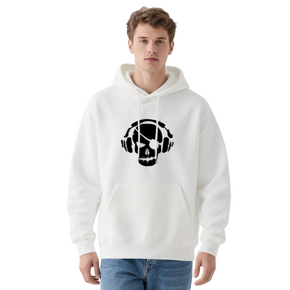 Skull Headphone Silhouette Rock?Vibe Hooded Sweatshirt
