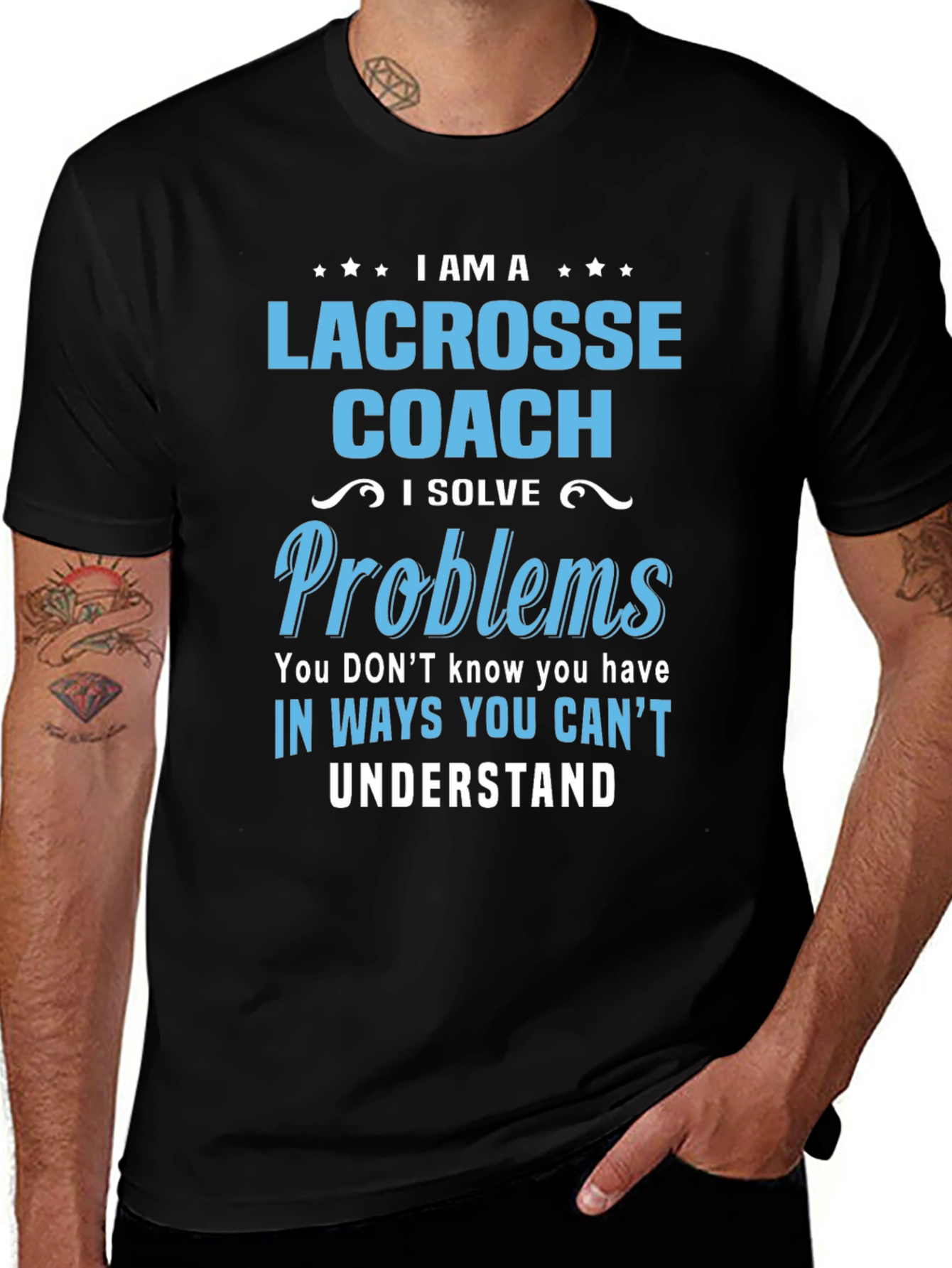 Lacrosse Coach T-Shirt - Problem Solver Tee