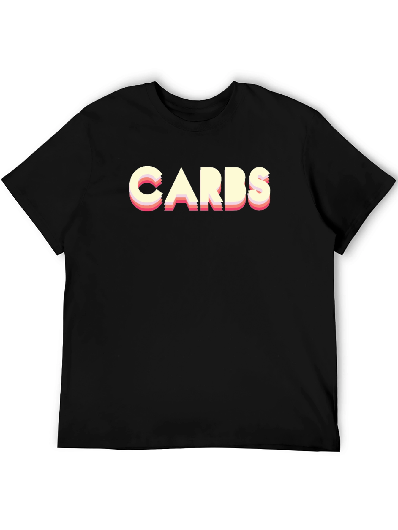 Carbs Graphic Tee - Retro Style Black T-Shirt