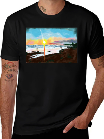 Sunset Beach T-Shirt - Coastal Design