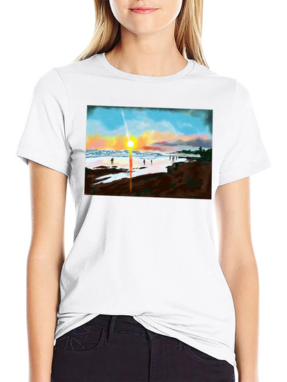 Sunset Beach T-Shirt - Coastal Design