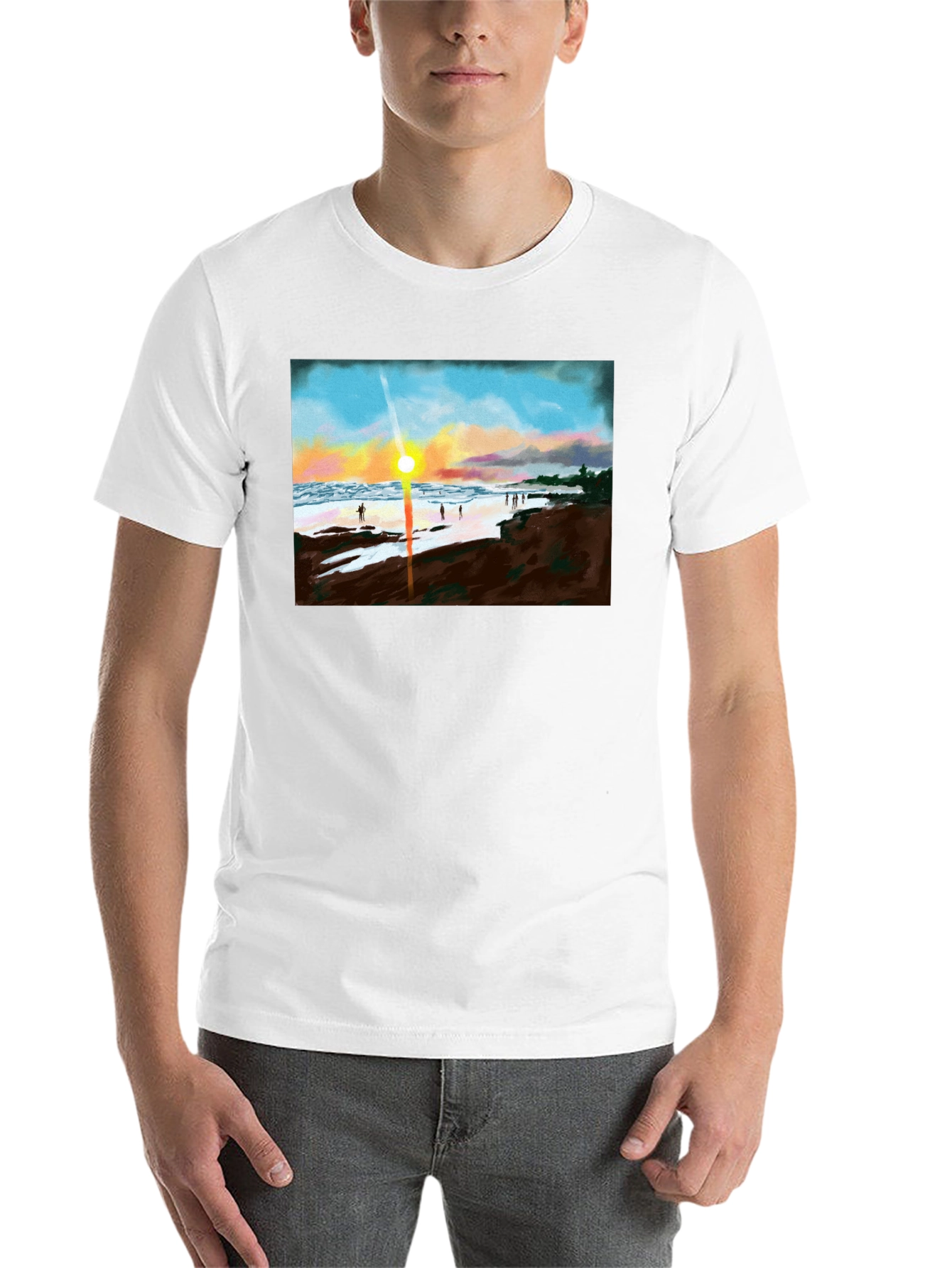 Sunset Beach T-Shirt - Coastal Design