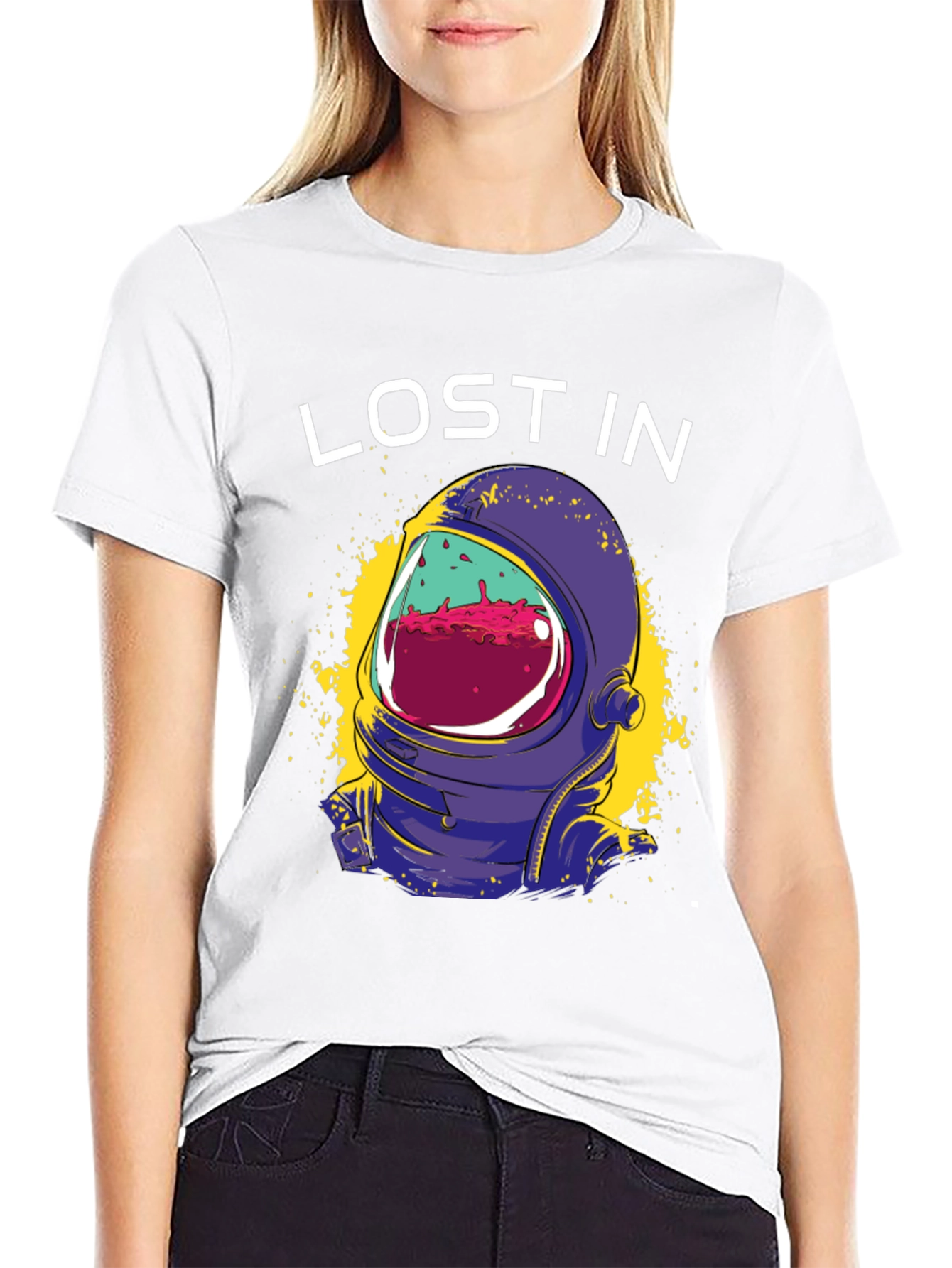 Lost In Space Graphic Tee - Astronaut Helmet Design