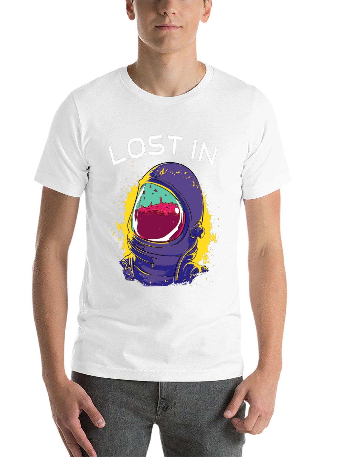 Lost In Space Graphic Tee - Astronaut Helmet Design
