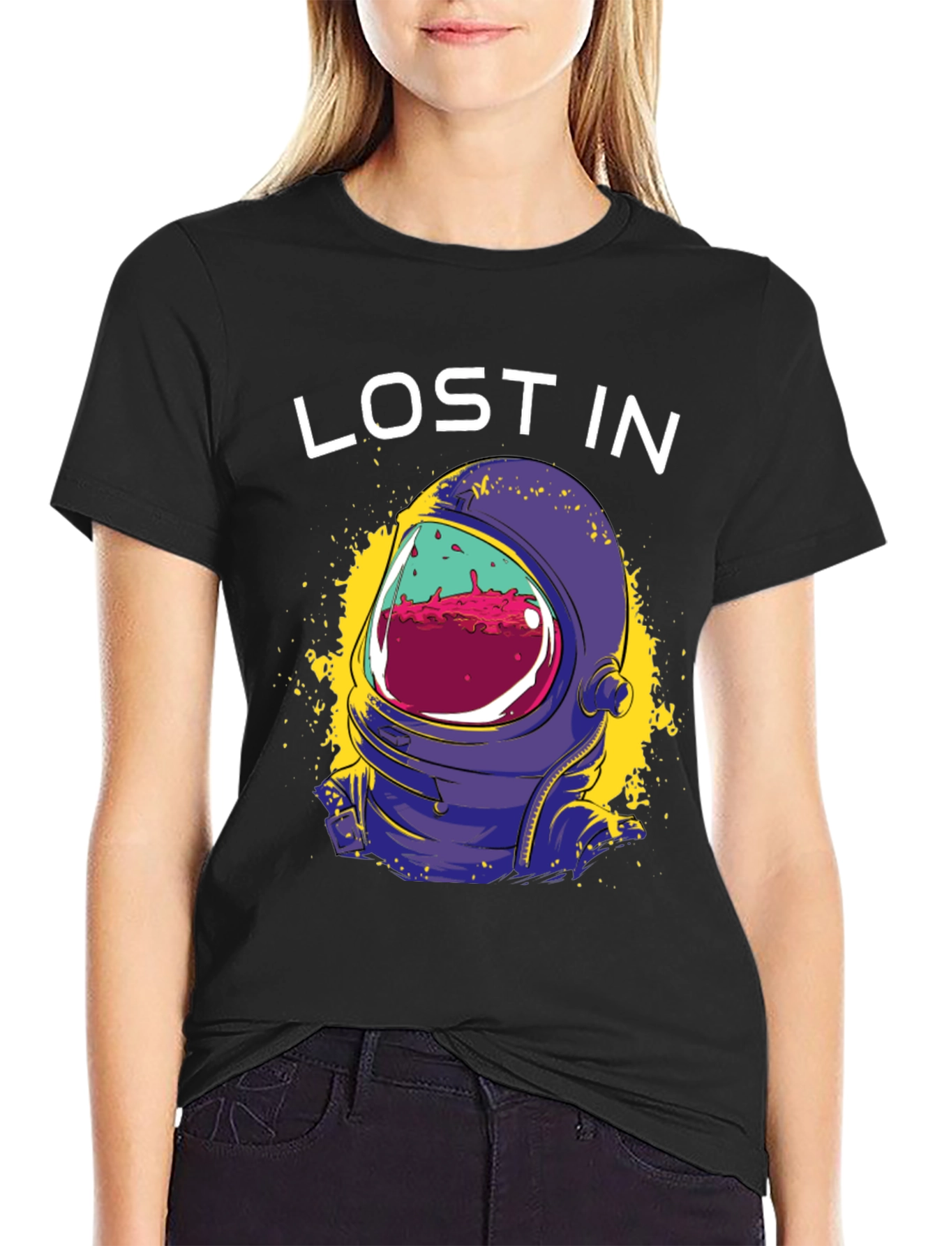 Lost In Space Graphic Tee - Astronaut Helmet Design