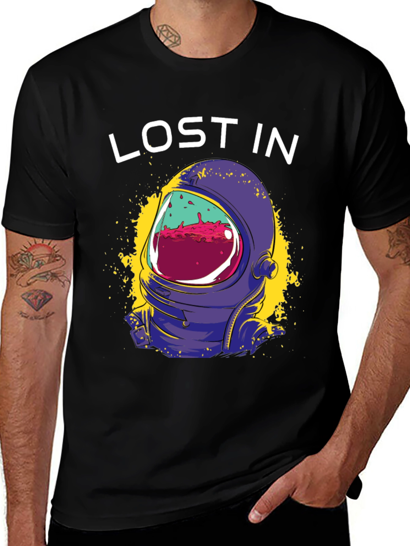 Lost In Space Graphic Tee - Astronaut Helmet Design