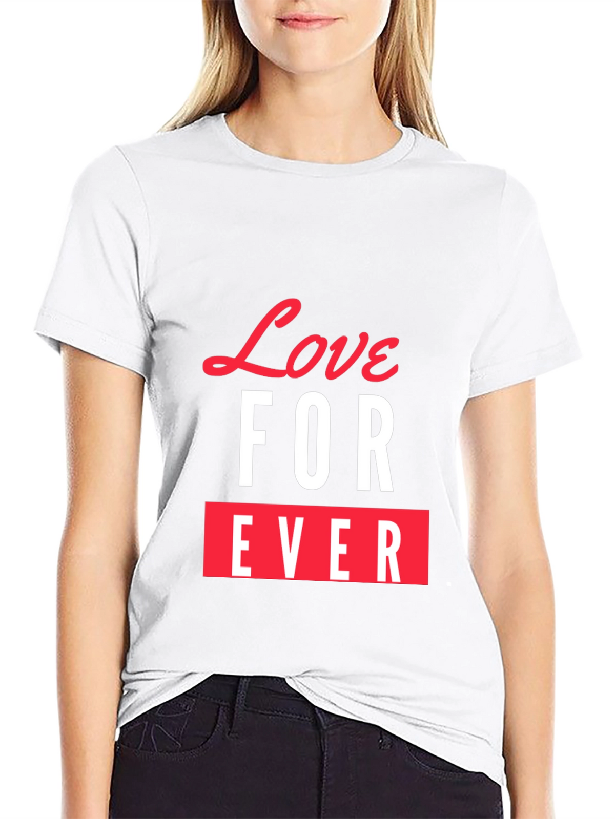 Love Forever Graphic Tee - Stylish Black T-Shirt