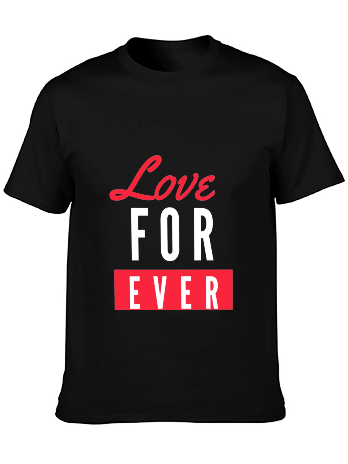 Love Forever Graphic Tee - Stylish Black T-Shirt