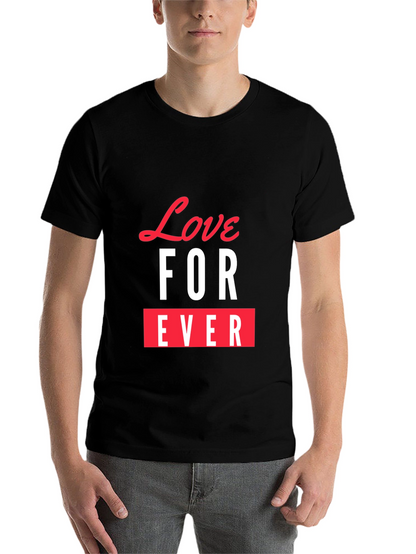 Love Forever Graphic Tee - Stylish Black T-Shirt