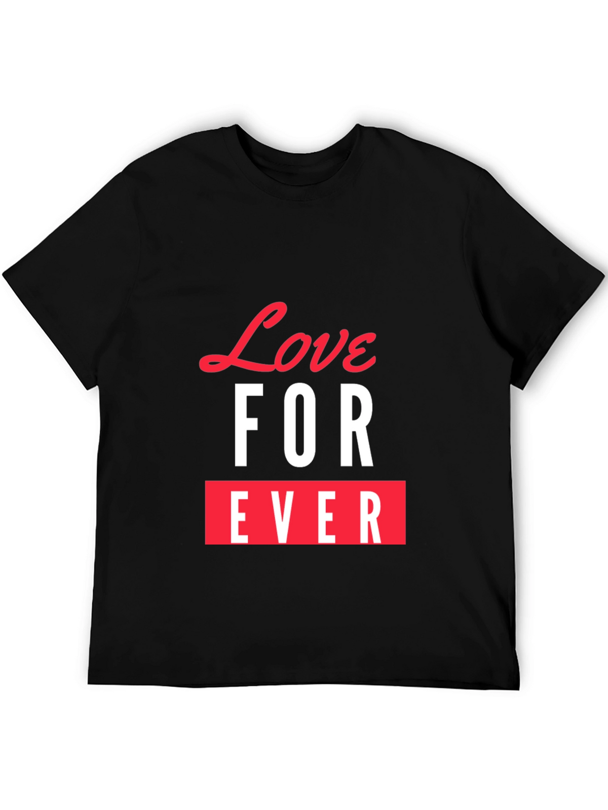 Love Forever Graphic Tee - Stylish Black T-Shirt