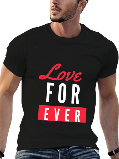 Love Forever Graphic Tee - Stylish Black T-Shirt