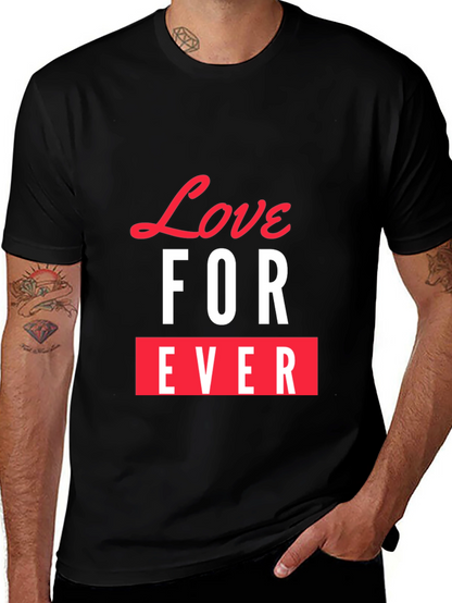 Love Forever Graphic Tee - Stylish Black T-Shirt