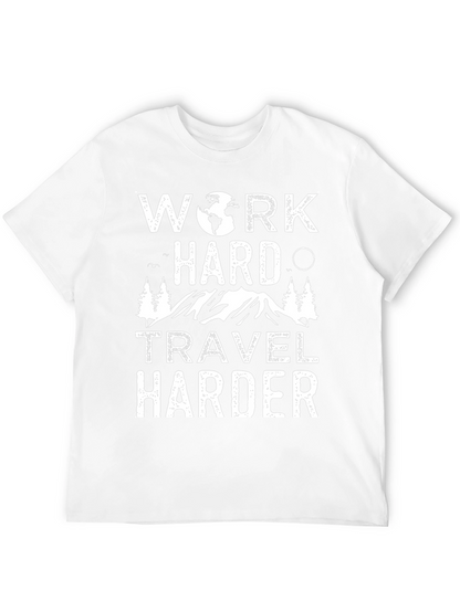 Work Hard Travel Harder Graphic Tee - Black