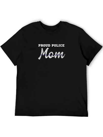 Proud Police Mom T-Shirt - Thin Blue Line