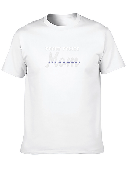 Proud Police Mom T-Shirt - Thin Blue Line