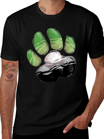 Green Paw Print T-Shirt