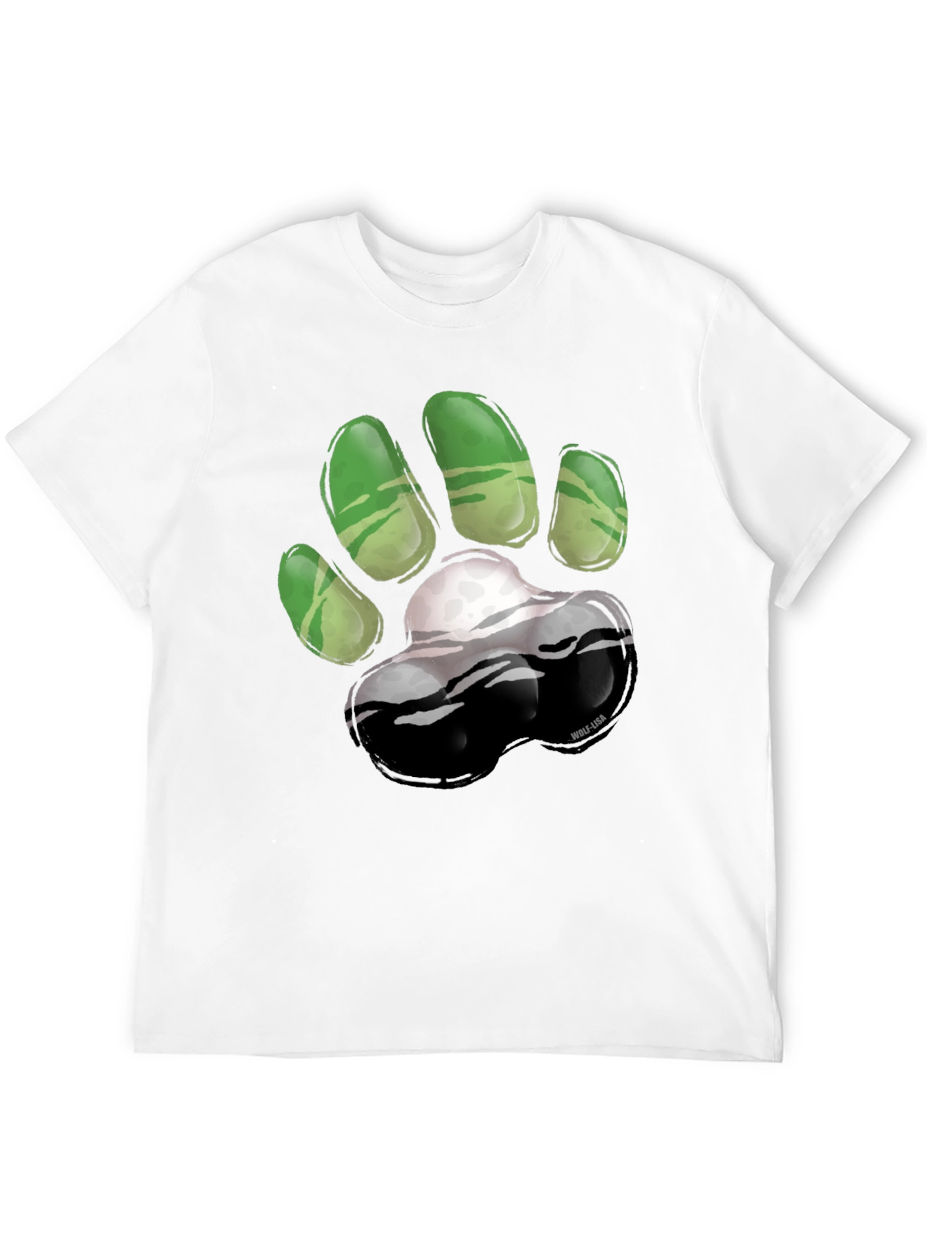 Green Paw Print T-Shirt