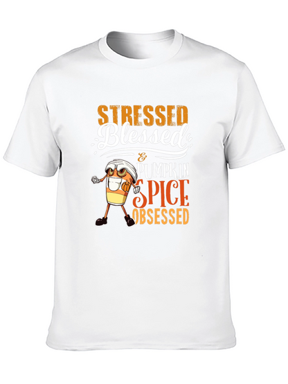 Stressed Blessed Pumpkin Spice Obsessed T-Shirt