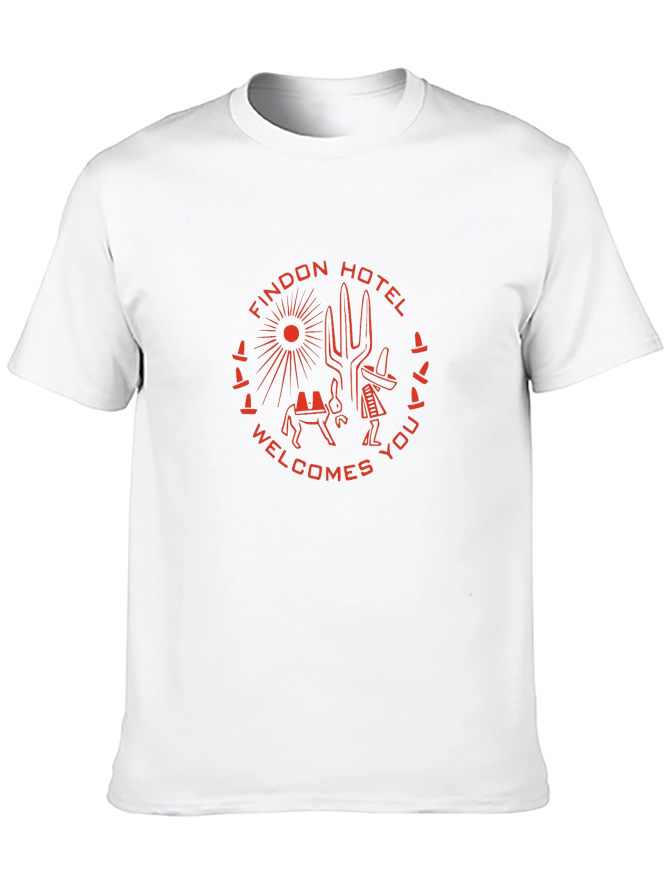 Findon Hotel Graphic Tee - Desert Motif Black T-Shirt