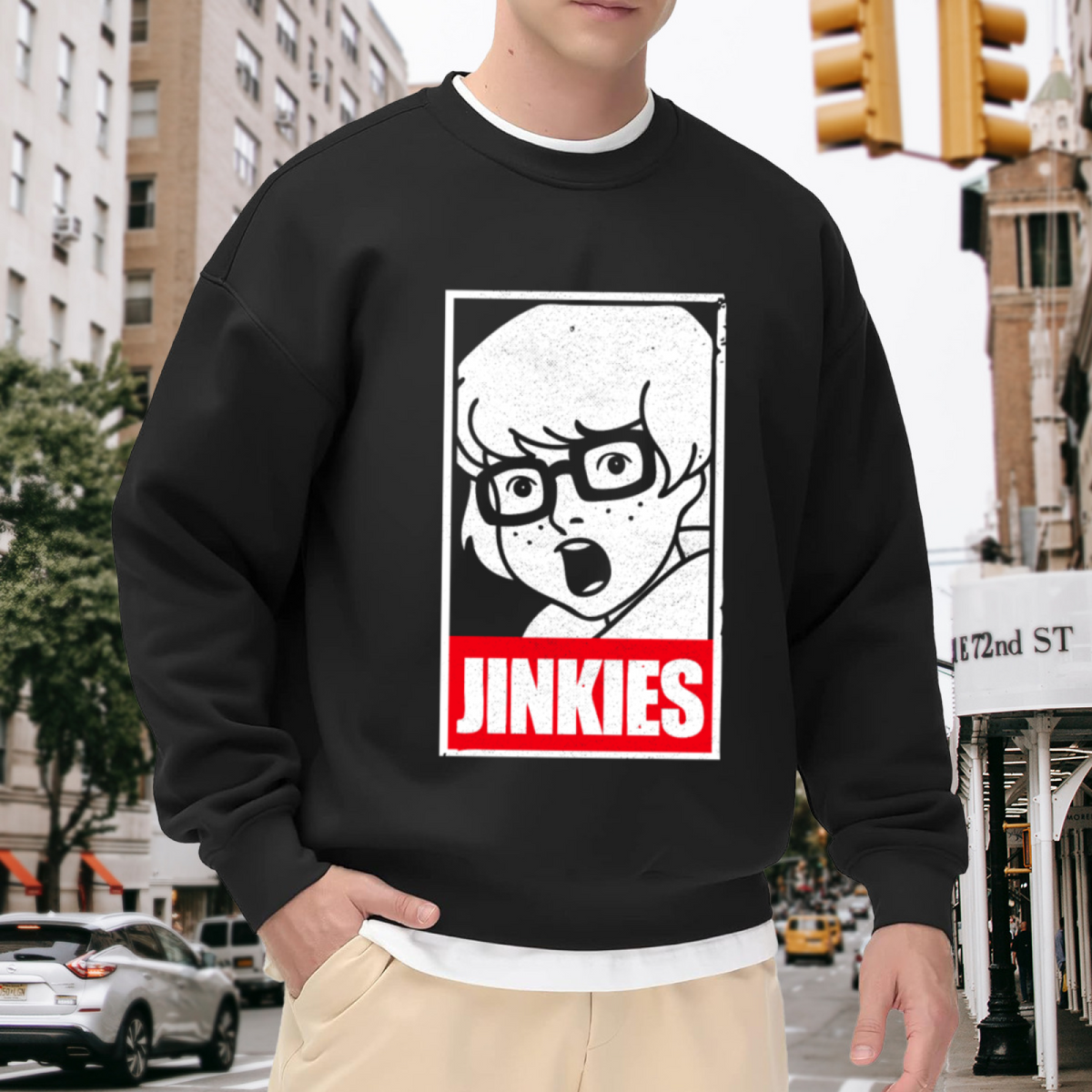 Jinkies Velma Scooby?Doo Retro Cartoon Fan Crewneck Sweatshirt