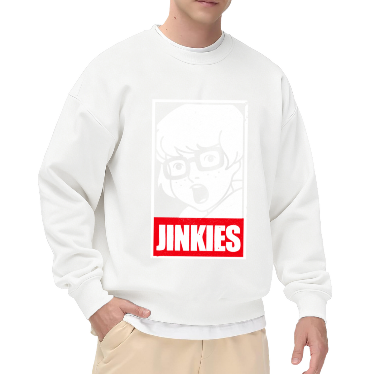 Jinkies Velma Scooby?Doo Retro Cartoon Fan Crewneck Sweatshirt