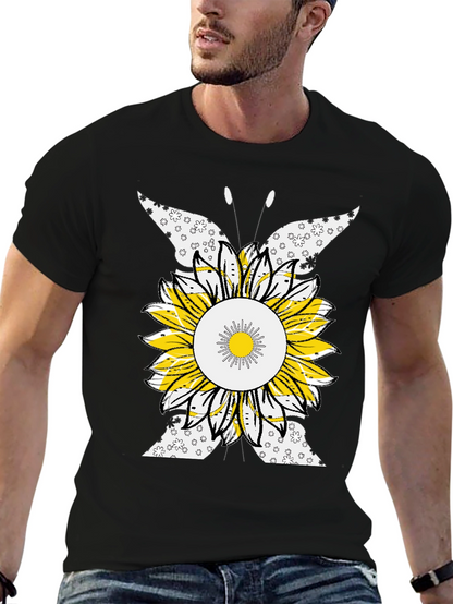 Sunflower Butterfly Graphic Tee