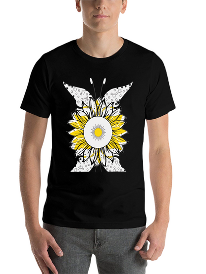 Sunflower Butterfly Graphic Tee